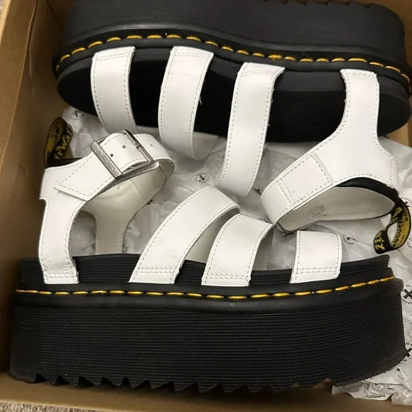 Dr. Martens Women’s Black and White Sandals - Picture 4 of 7
